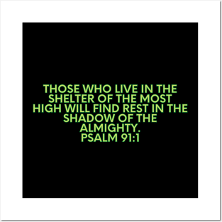 Bible Verse Psalm 91:1 Posters and Art